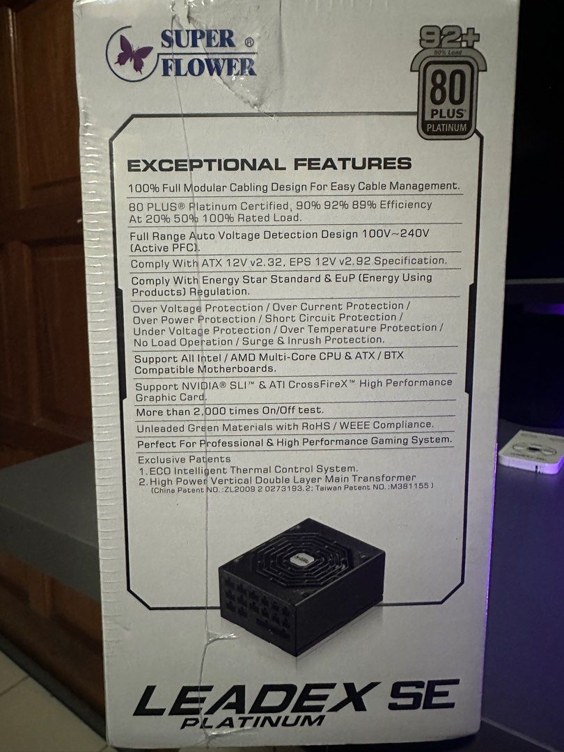 Super Flower Leadex SE Platinum 1200w PSU, Computers & Tech, Parts ...