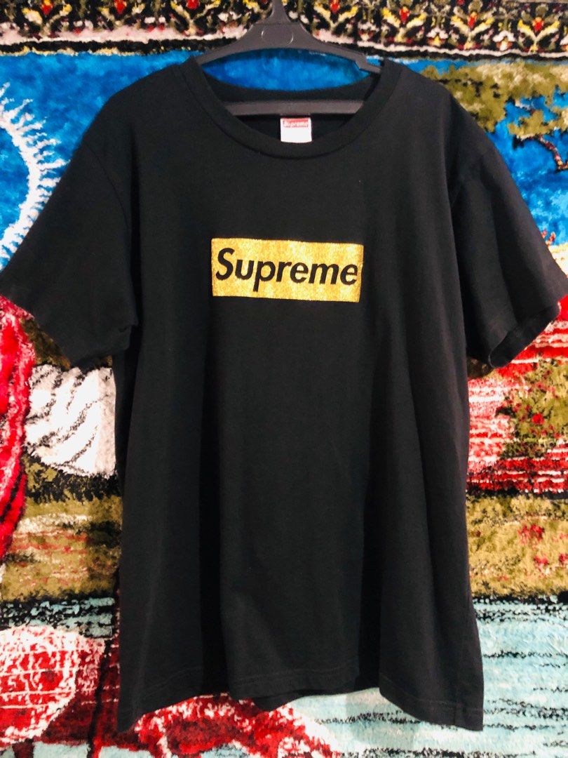 Supreme gold shirt sale