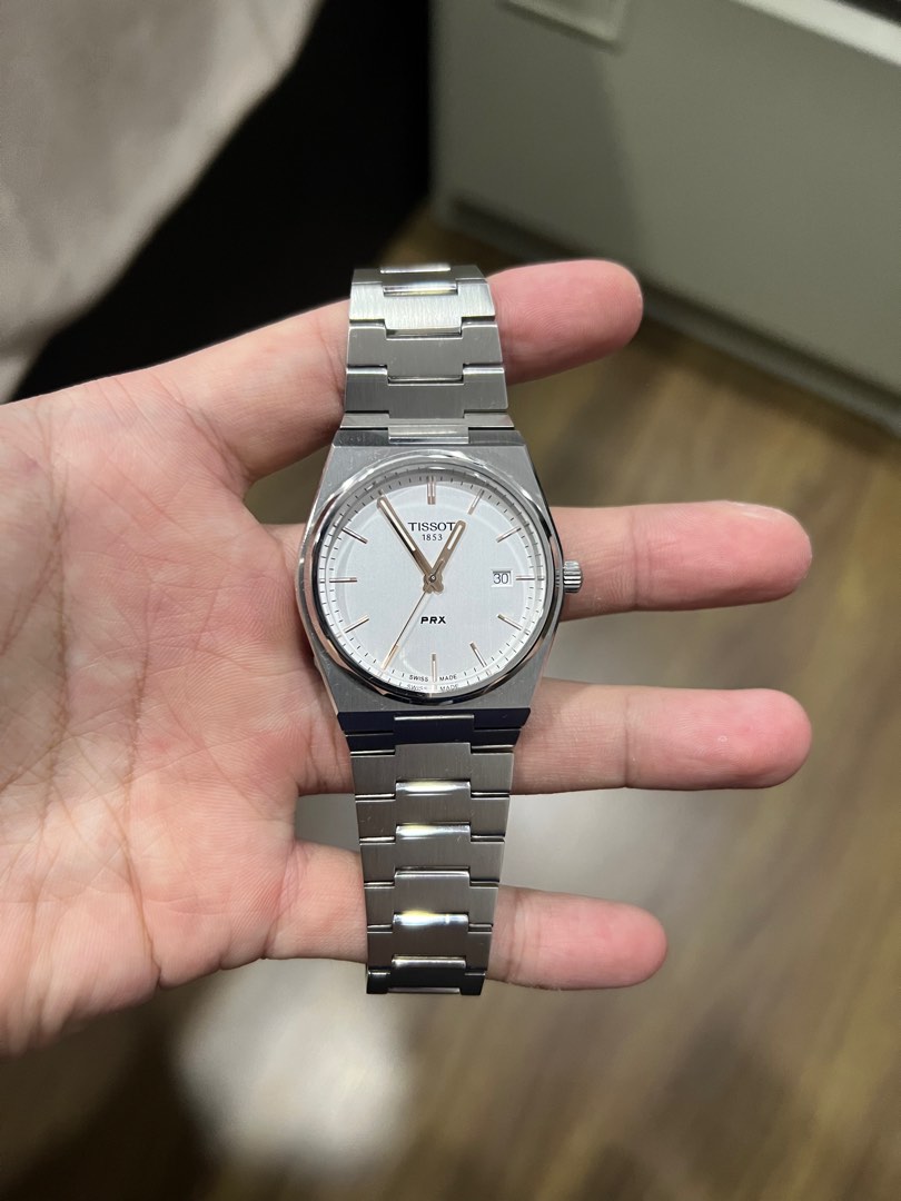 Tissot PRX Quartz Silver Dial Silver Steel Strap Watch for Men - T137.410.11.031.00 main image 0