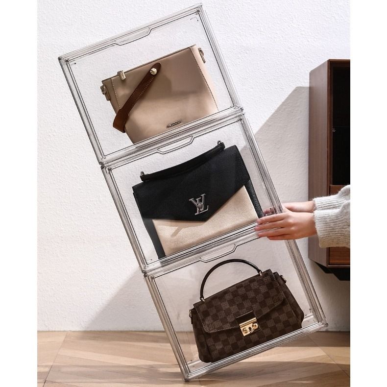 Transparent Bag Purse Container Box Anti-Dust Display Large