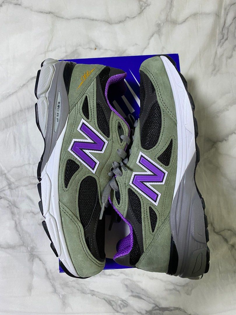US9 New Balance 990v3 Olive Leaf, Men's Fashion, Footwear, Sneakers on  Carousell