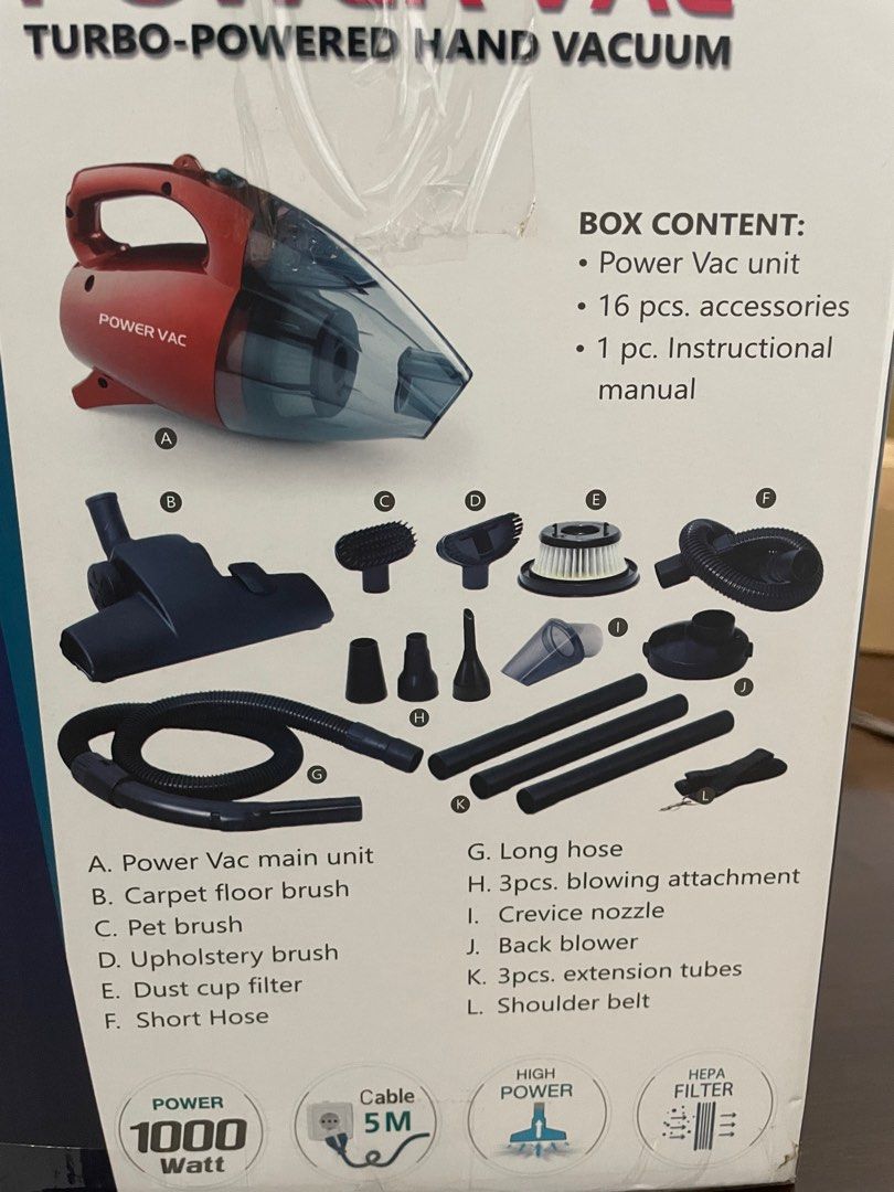 Vacuum and Blower (Category: Vacuum Cleaner & Housekeeping) located in Paranaque City. Submitted by sysfar (Listing ID 1212419382, Image 2). Description: Bought for 3,800 last october 2022 Used twice Selling because my small dogs dont like the sound FREE DELIVERY.