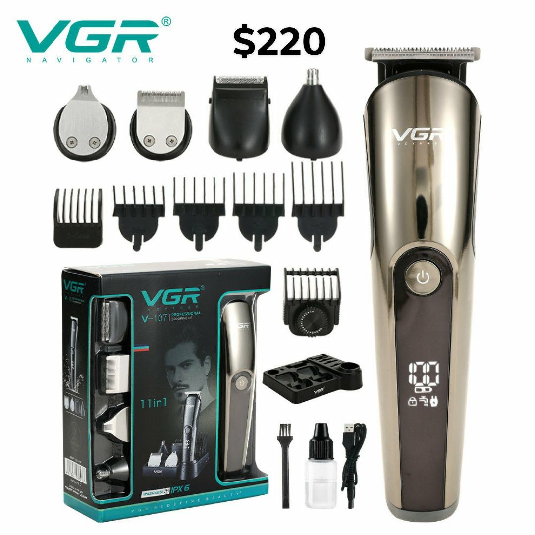vgr107 hair trimmer clipper shaver ipx6 充電剃髮器剃鬚刀機身可水洗