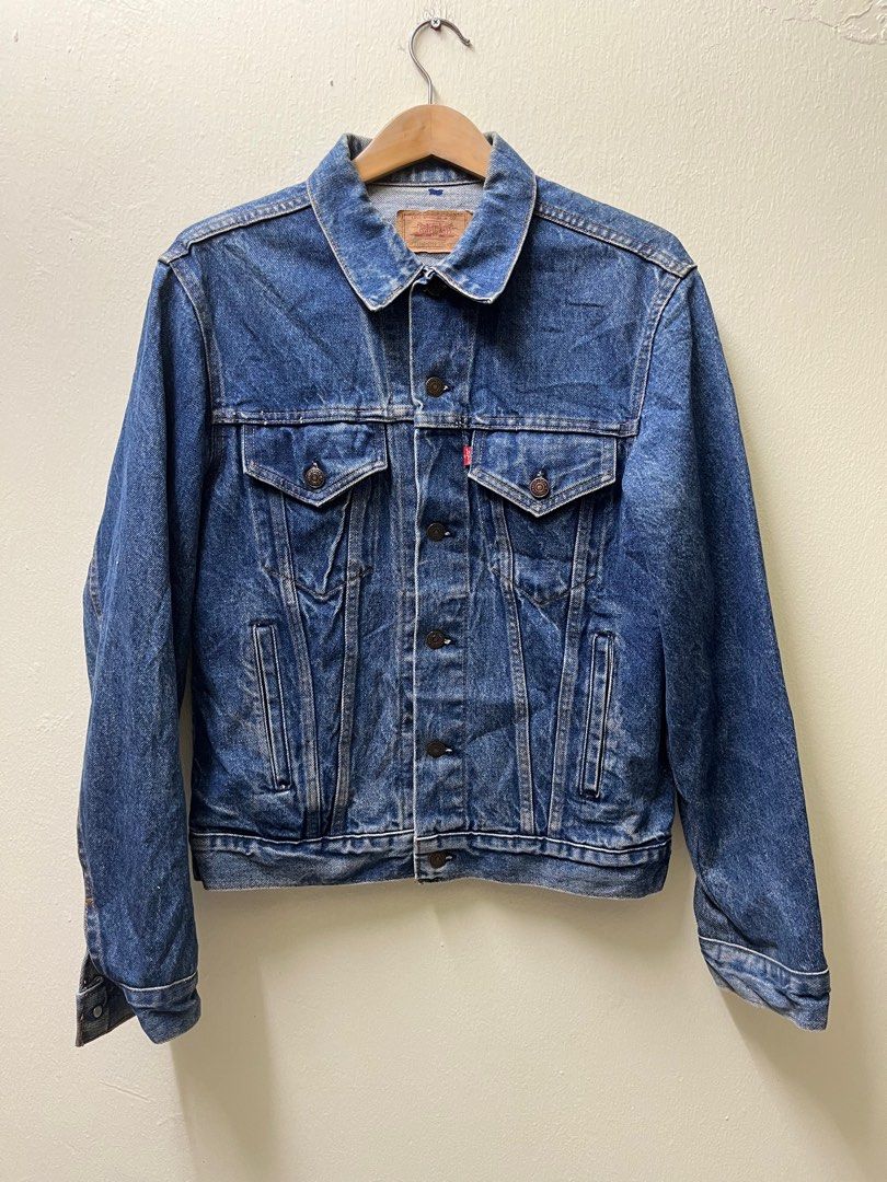 Vintage 80s Levis Denim Jacket Size 42L Men s Fashion Activewear on Carousell