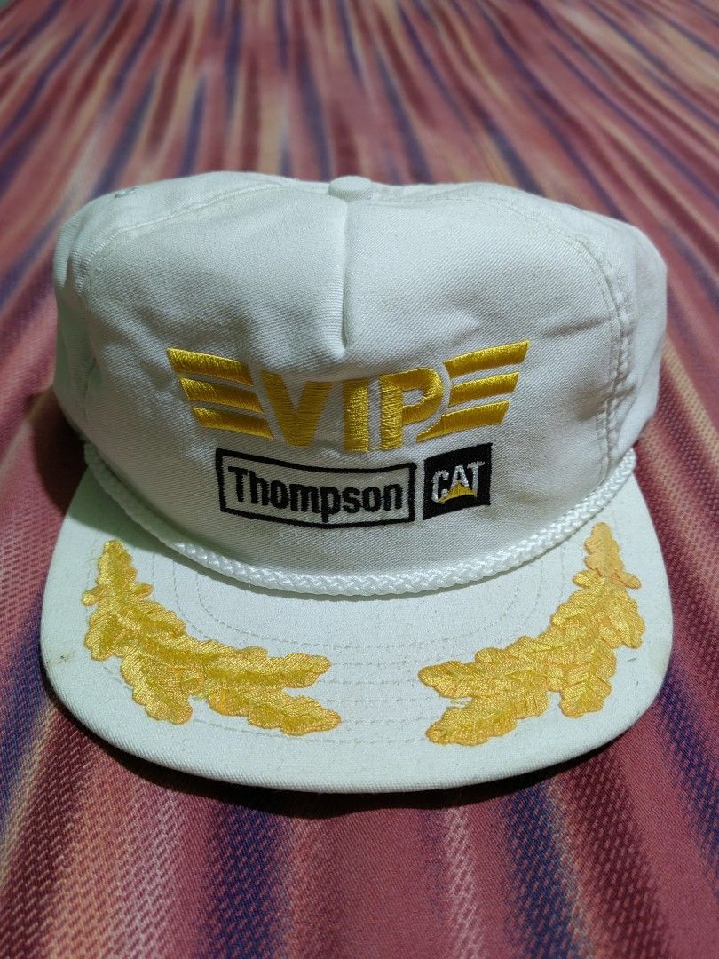 Vintage CAT VIP Thompson Golden Leaves strapback, Men's Fashion ...