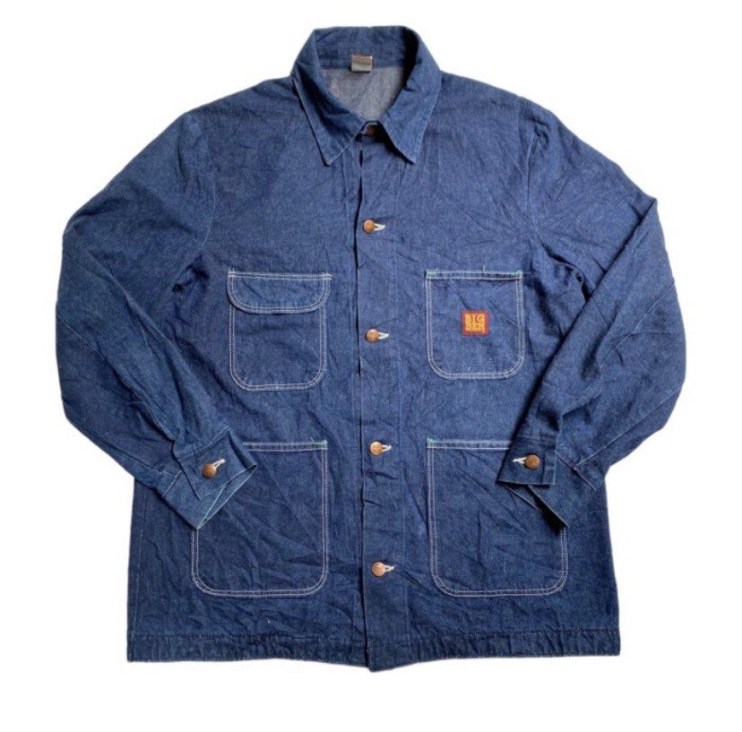 Vintage Denim Coverall Chore Jacket Big Ben Made In Usa ., Fesyen Pria