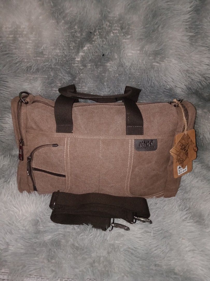 Vintage Military Canvas Men Travel Bags Carry On Luggage Bags Men Duffel Bags Travel Tote Large Weekend Bag Overnigh Men s Fashion Bags Sling Bags on Carousell