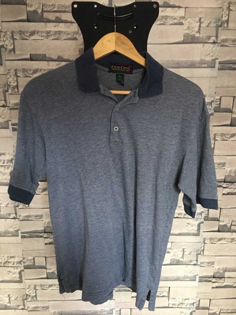 Vintage Short Sleeve Polo Shirt for Men by Cross Creek, Men's Fashion