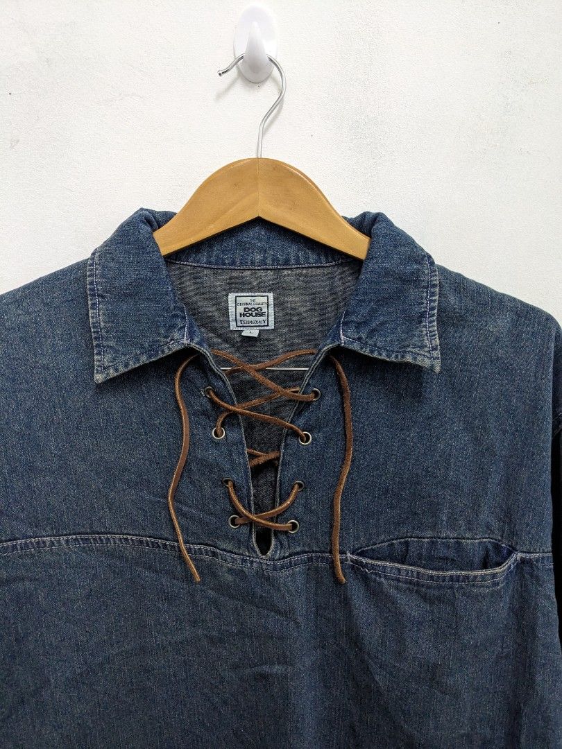 Denim pullover shirt deals