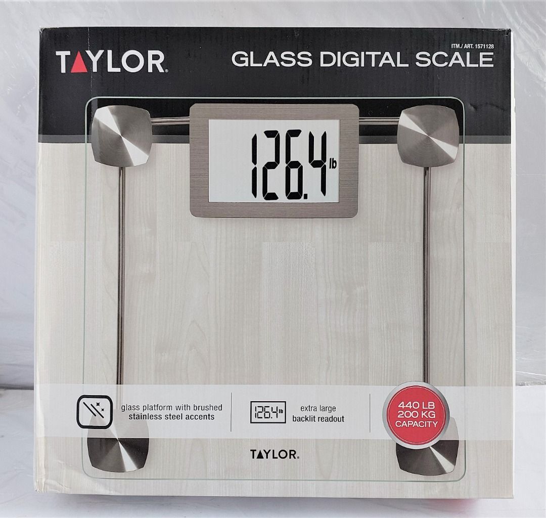 Taylor Precision Products Digital Scale, 400 LB Capacity, 11.8 x 11.8  Inches, Brushed Stainless Steel & Reviews