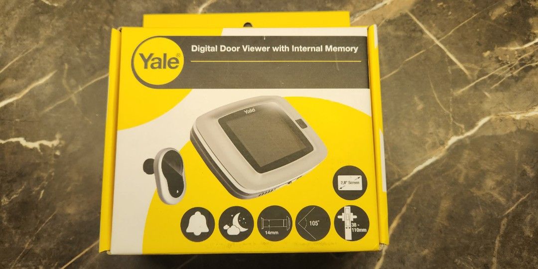 Yale Digital Door Viewer - 14mm Standard, 3.5" LCD Screen, 105° Viewing Angle, IP56 Weatherproof