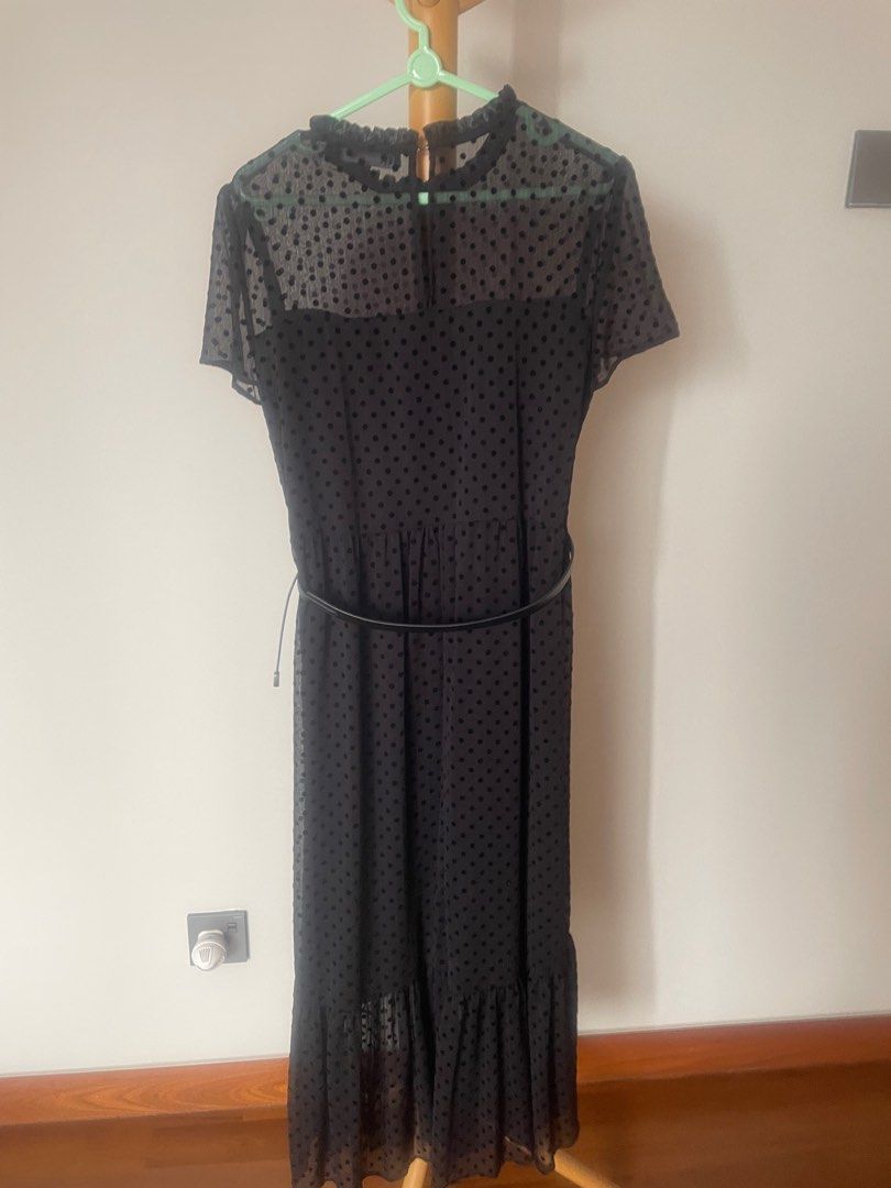 Swiss dot store dress zara