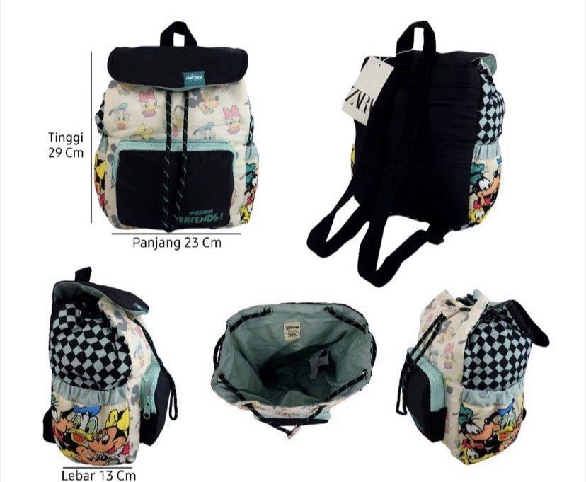 Zara Disney Backpack, Fesyen Wanita, Tas & Dompet di Carousell