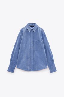Zara Fine Corduroy Shirt - Blue