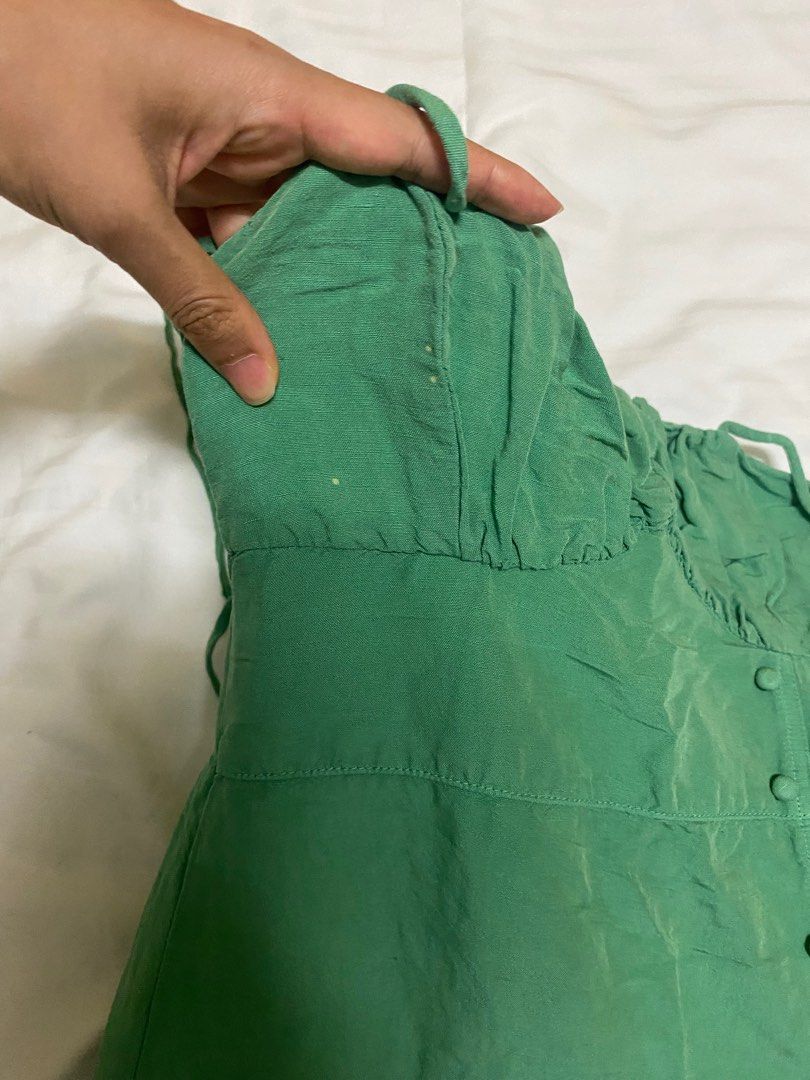 Zara Linen Tie Back with Slit Midi Dress, Women's Fashion, Dresses u0026 Sets,  Dresses on Carousell