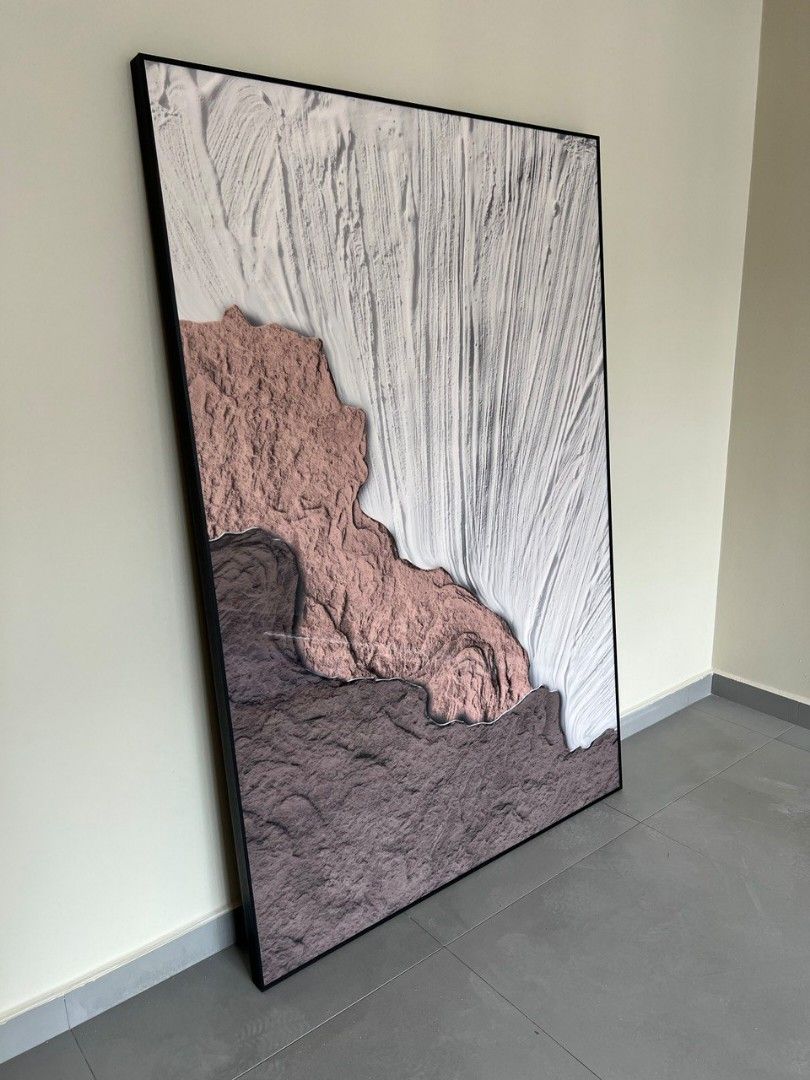 100 x150 cm Abstract Long Wall Art Neutral Mondern Contemporary 3