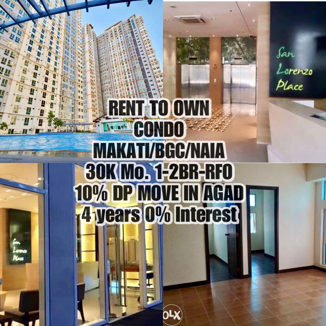 12BR 30K Mo. MAKATI CONDO Rent to Own San Lorenzo Place nr Mrt