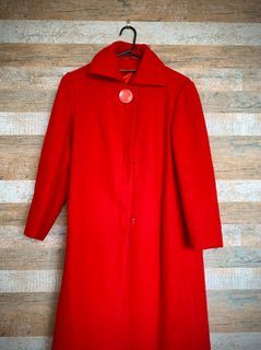 1960s Vintage Red Button Coat