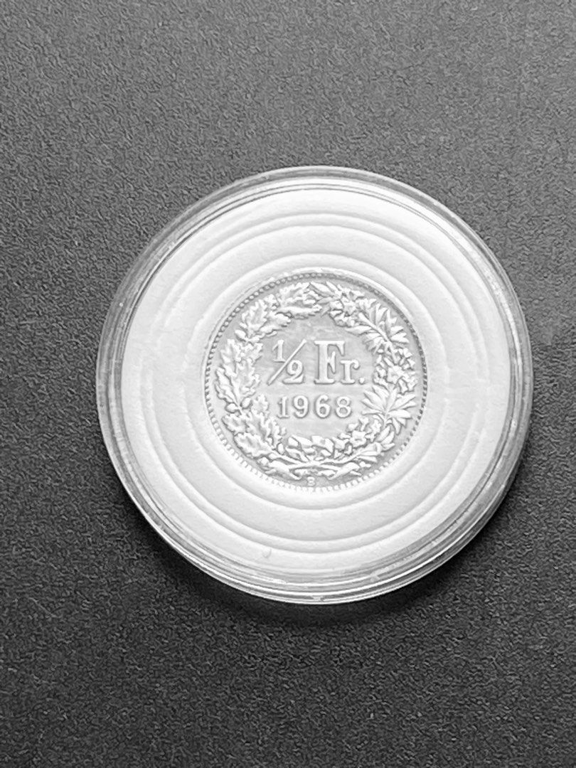 1968年🇨🇭 瑞士1/2 法郎硬幣Swiss 1/2 Franc, 興趣及遊戲, 收藏品及紀念品, 錢幣- Carousell