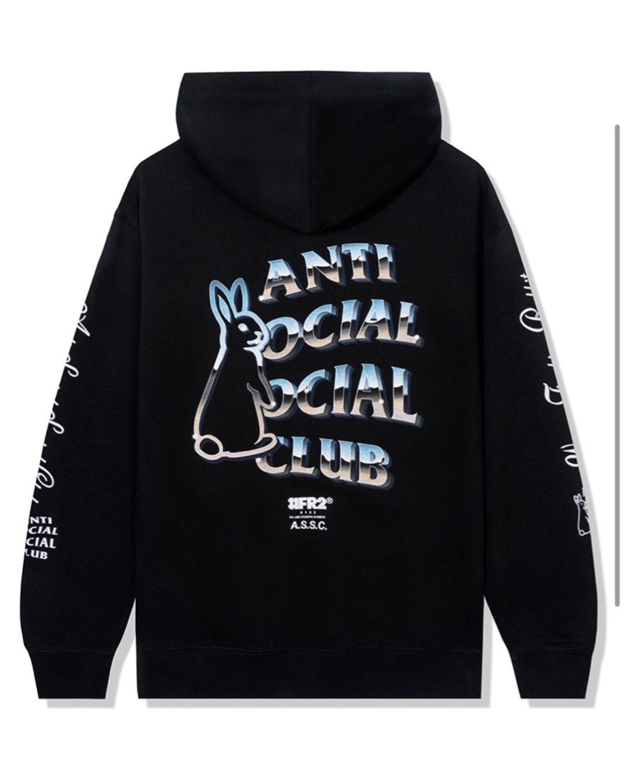 2XL - FR2 X ASSC Magnetism Black Hoodie, 男裝, 上身及套裝, 衛衣