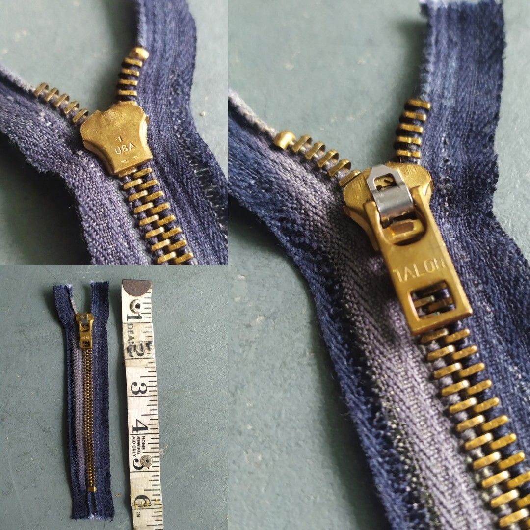 6 inci} Vtg 70's Talon zipper USA brass tembaga vintage tailor part sidedam  denim workwear nankai, Hobbies & Toys, Stationery & Craft, Craft Supplies &  Tools on Carousell
