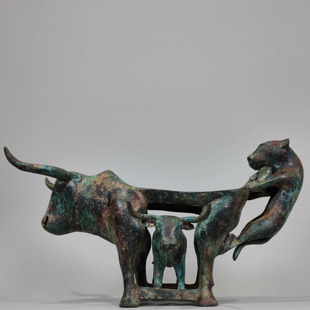 ルリスタン青銅 牛 紀元前10-8世紀 /イラン 古物 古美術 ブロンズ 