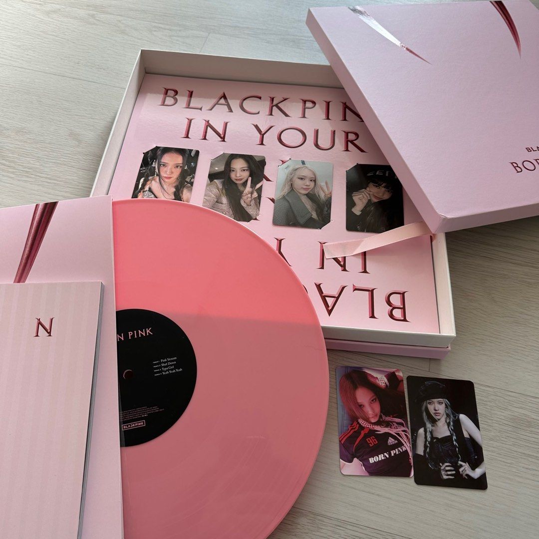 現貨- 全新BLACKPINK BORN PINK VINYL 限量版粉膠套盒limited edition 