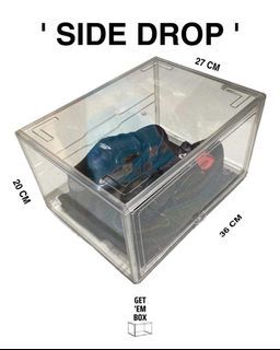 Acrylic Shoe Box Magnetic Side Drop Opening