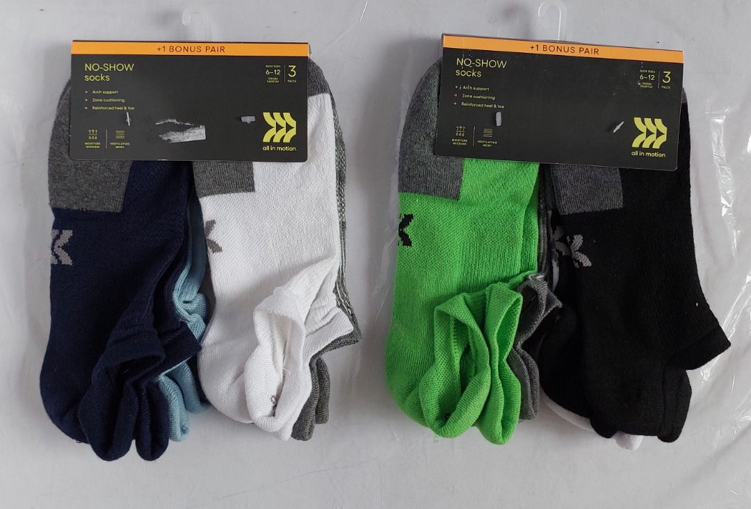 All In Motion (by Target) Socks Crew Ankle No Show 4-Pair 8-Pair ...
