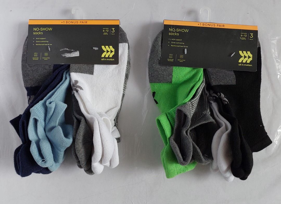All In Motion (by Target) Socks Crew Ankle No Show 4-Pair 8-Pair ...