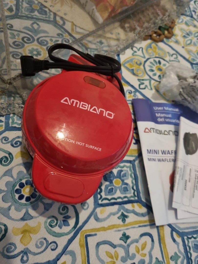 Ambiano Mini Waffle Maker, Furniture & Home Living, Kitchenware