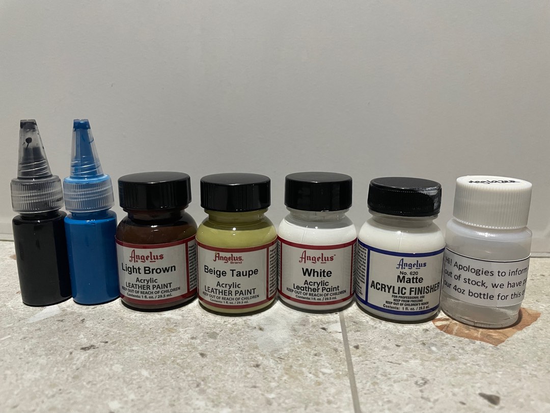 Angelus Acrylic Leather Paint with Matte Acrylic Finisher and Deglazer