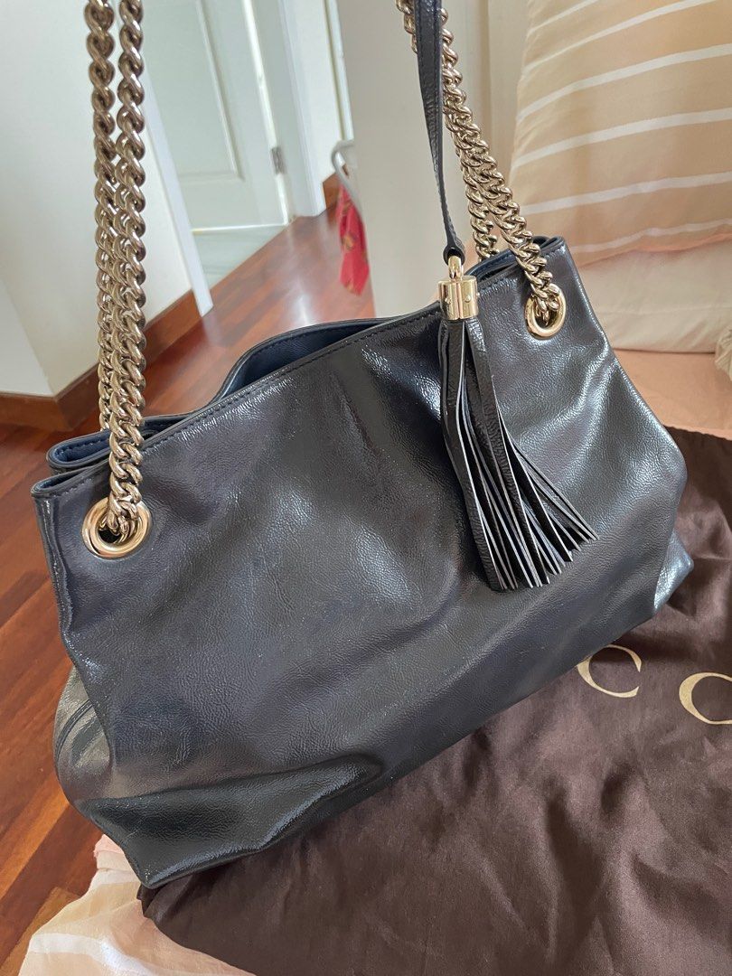 Gucci soho patent deals leather bag