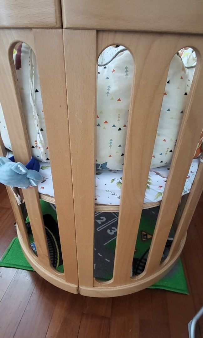 Baby oval shape cot, Babies & Kids, Baby Nursery & Kids Furniture, Cots