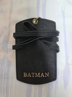 Black Lanyard / Card Holder with 'Batman' imprint