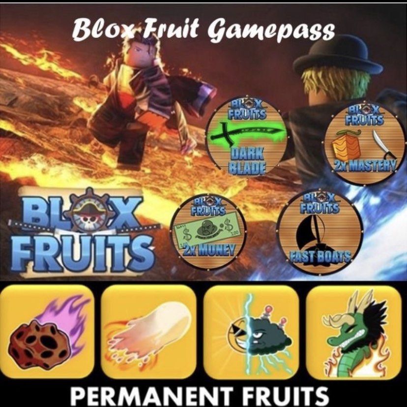 Blox Fruits Gamepasses And Permanent Fruits Video Gaming Gaming
