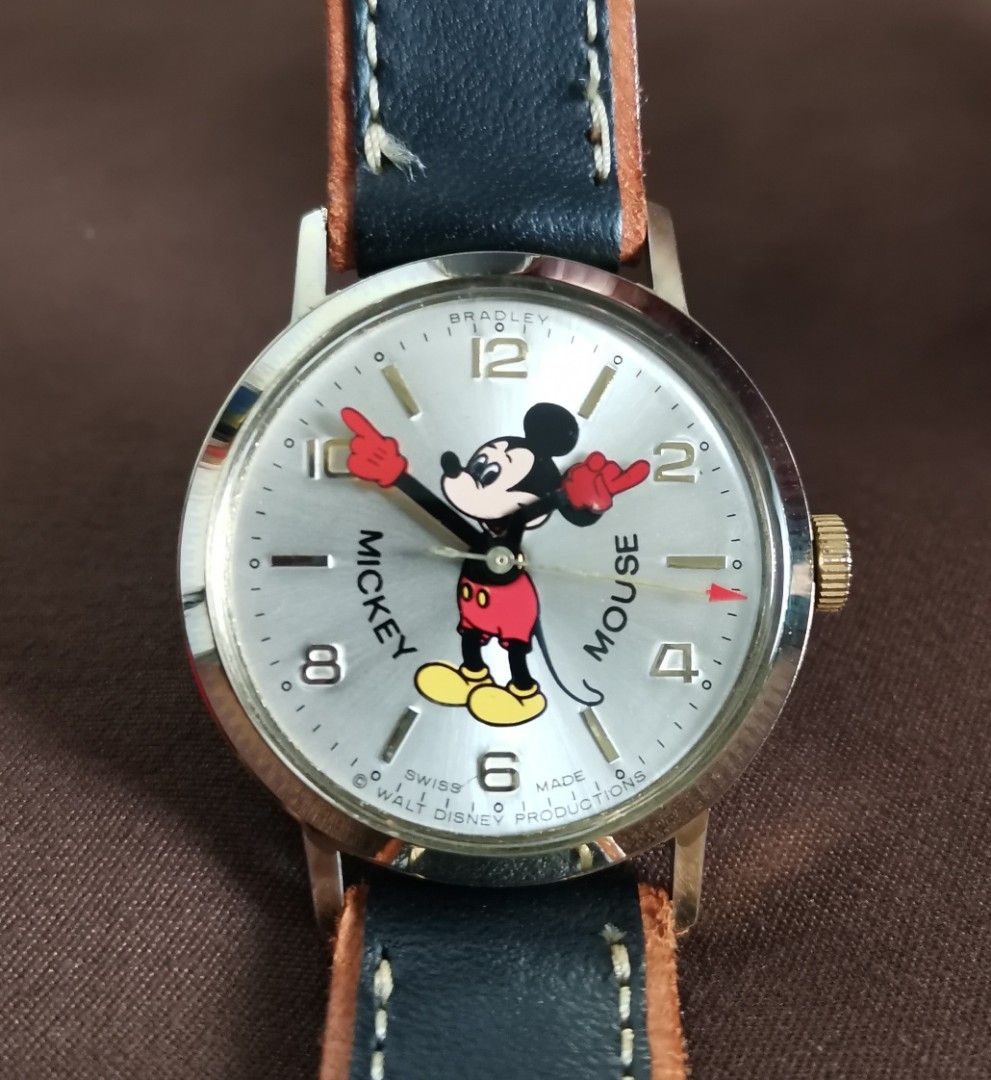 Bradley mickey mouse watch swiss made 47 hotsell
