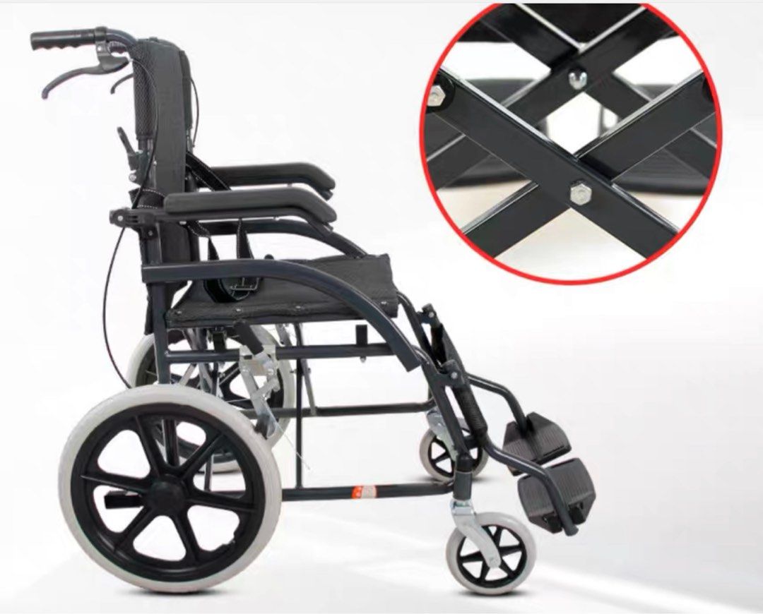 Brand New Wheelchair With Foldable Hand And Leg Rest Very Compact To