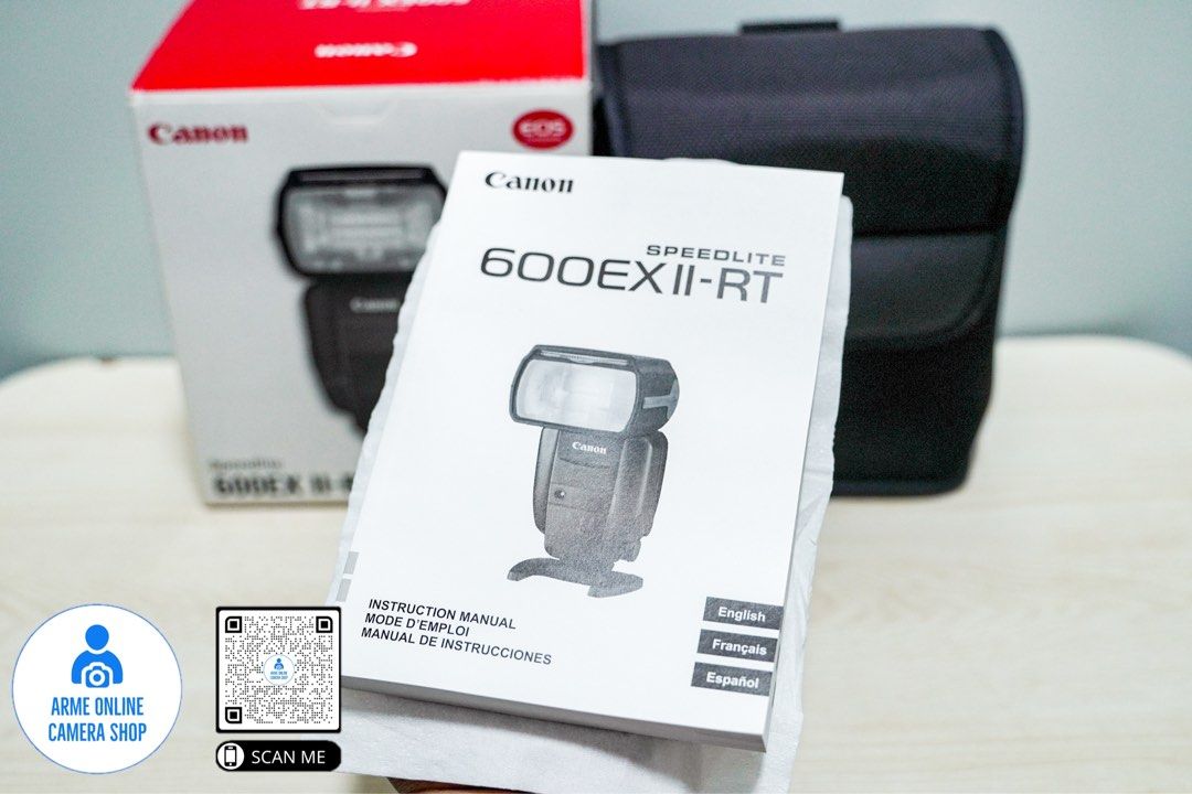 Brand new Canon 600EX II RT Speedlite with Panasonic Eneloop Pro batteries plus Charger on Carousell