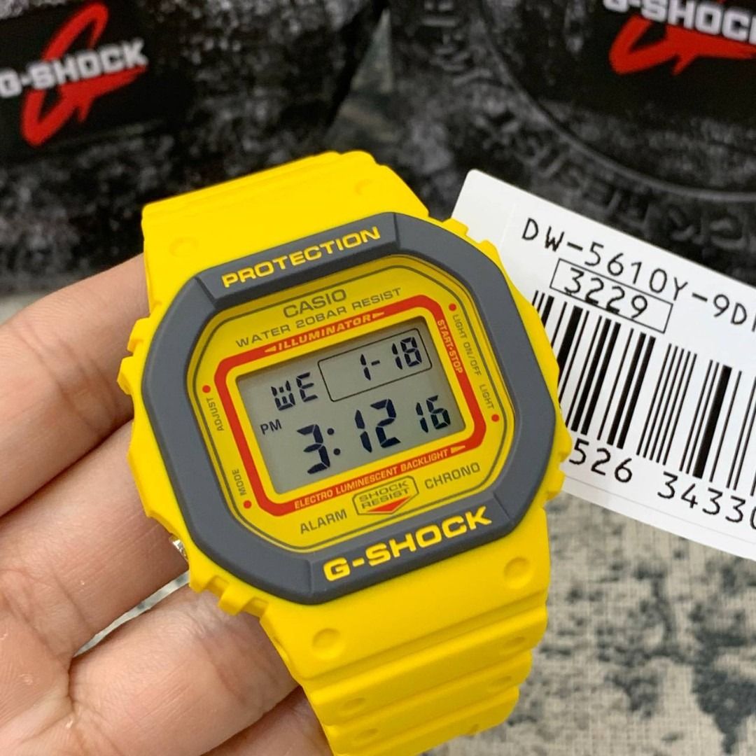 Casio G-Shock DW-5610Y-9D Retro 90s Sport Series Digital Vivid Yellow Color  Men's Fashion Sport Watch DW-5610Y-9 DW-5610Y, Men's Fashion, Watches &  Accessories, Watches on Carousell