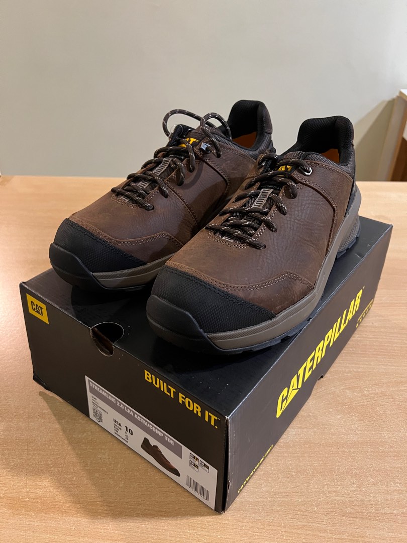 Men's streamline leather cheap composite toe work shoe