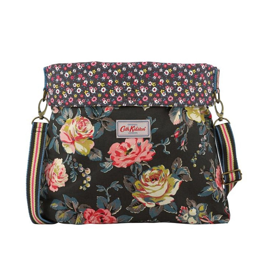 Cath Kidston Cotton Folded Reversible Messenger Bag Crossbody Garden