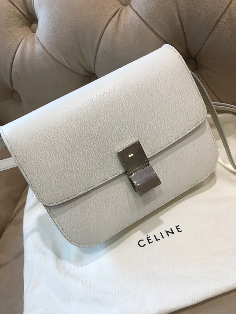 Celine box bag white online
