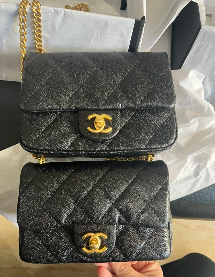 CHANEL 23P CF mini with Adjustable Heart Chain, Luxury, Bags & Wallets