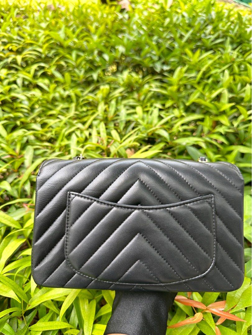 CHANEL MINI RECTANGULAR BLACK LAMBSKIN LGHW, Luxury, Bags & Wallets on ...