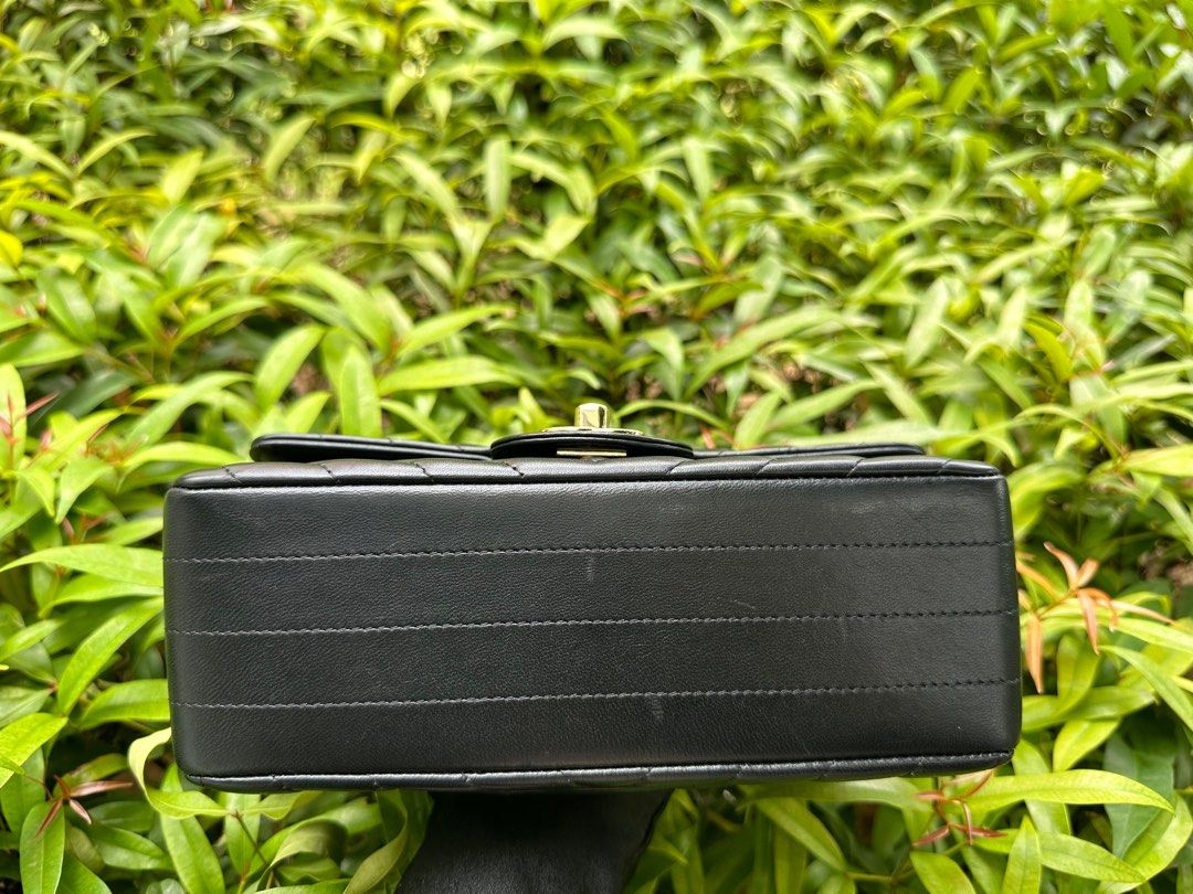 CHANEL MINI RECTANGULAR BLACK LAMBSKIN LGHW, Luxury, Bags & Wallets on ...