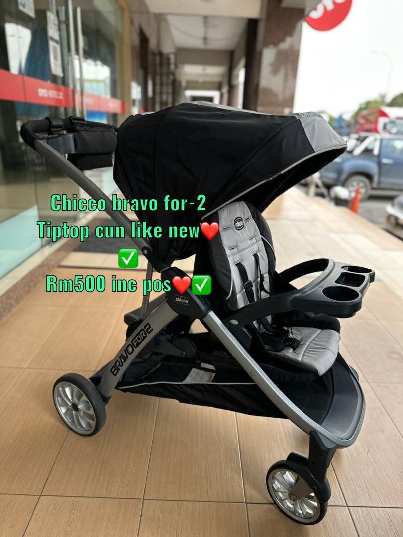 CHICCO BRAVO FOR 2 STROLLER Babies Kids Going Out Strollers