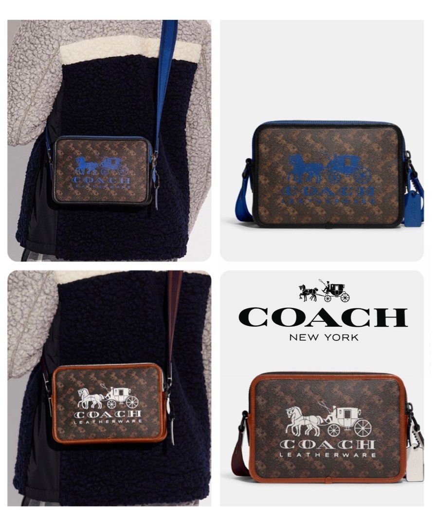 Coach Men's Horse And Carriage Charter Crossbody C6611 MW/BK