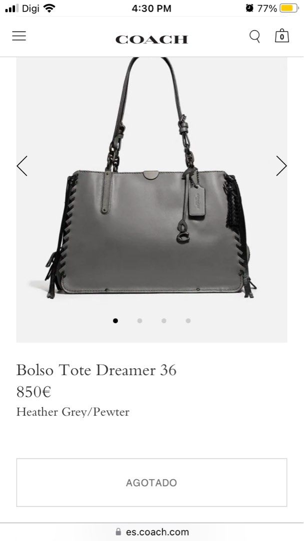Coach dreamer outlet tote 36