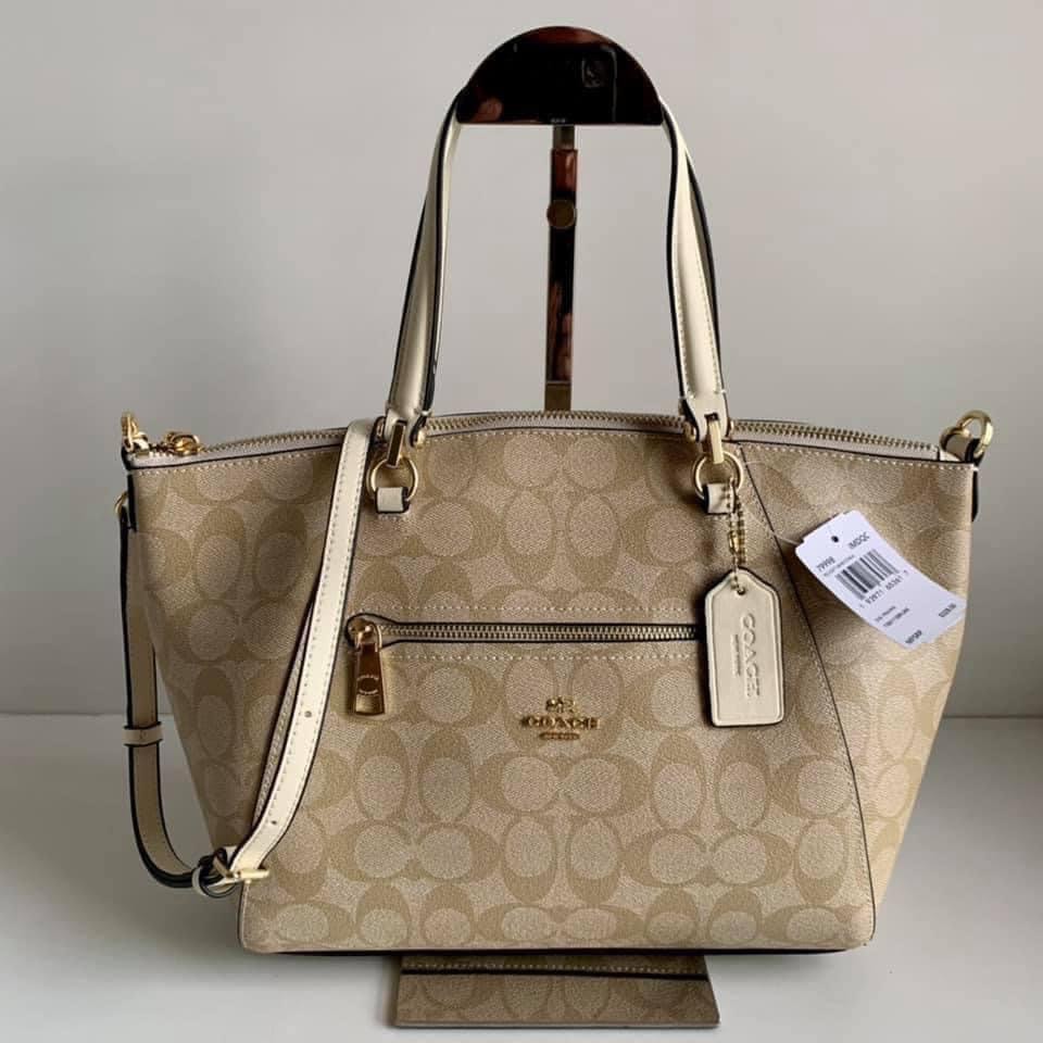 COACH PRAIRIE SATCHEL IN SIGNATURE white Women s Fashion Bags